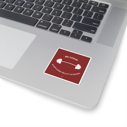 ‘LIFT SOME HEAVY WEIGHT’ STICKERS (SOFT RED)