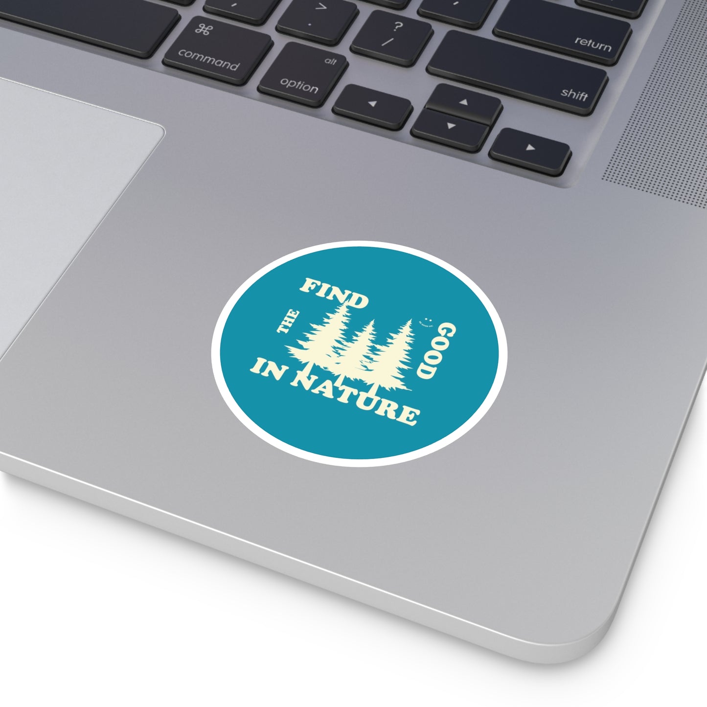 ‘FIND THE GOOD’ ROUND STICKER (BLUE)