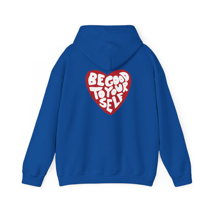 ‘BE GOOD TO YOURSELF’ HEART HOODIE