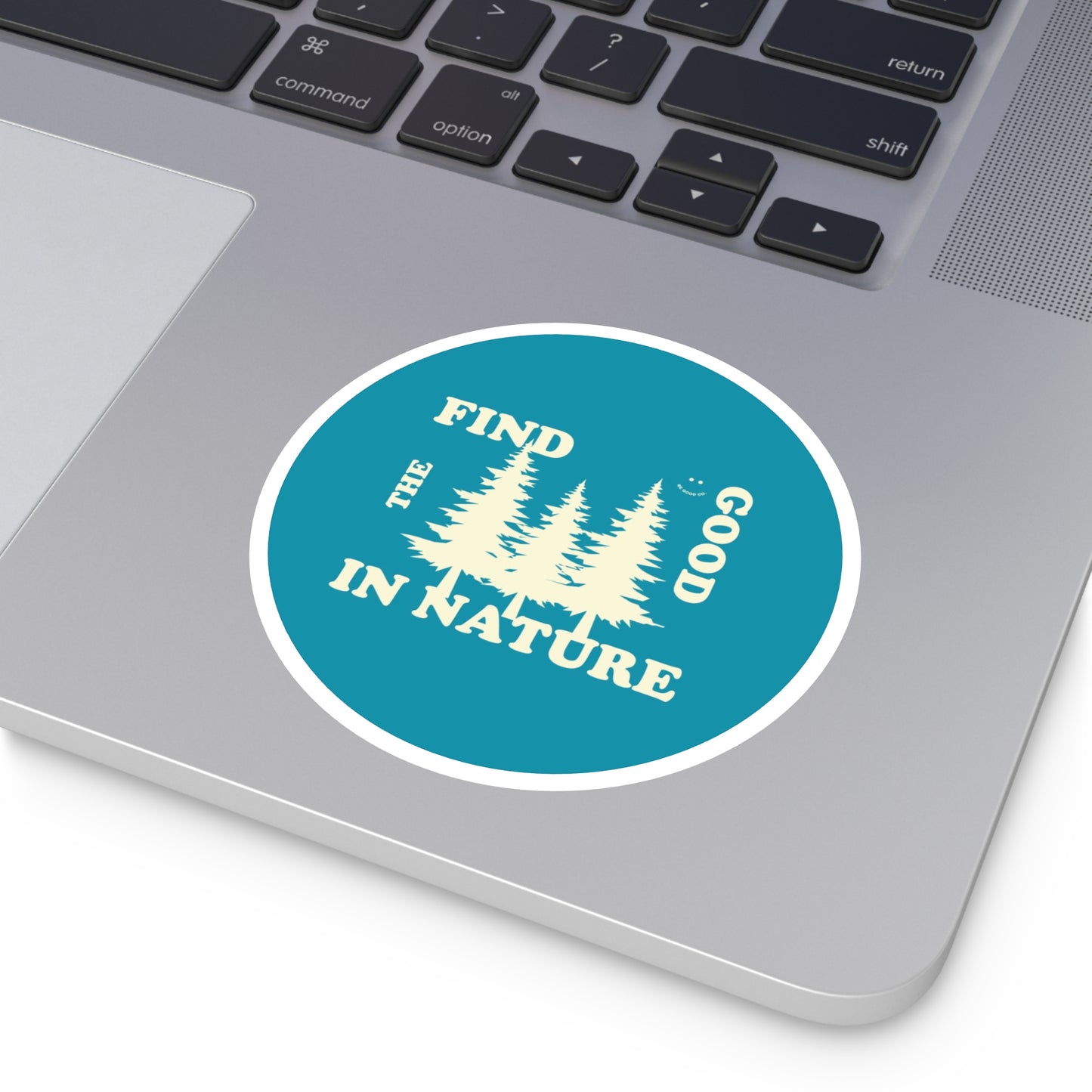 ‘FIND THE GOOD’ ROUND STICKER (BLUE)