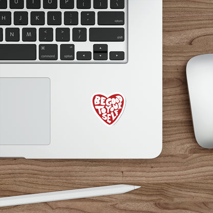 'BE GOOD TO YOURSELF' HEART STICKER