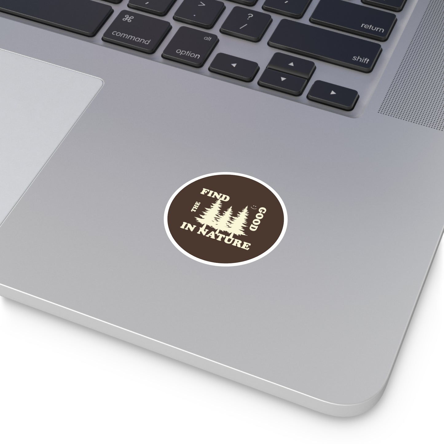 ‘FIND THE GOOD’ ROUND STICKER (BROWN)