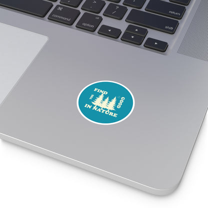 ‘FIND THE GOOD’ ROUND STICKER (BLUE)