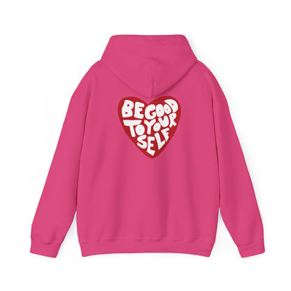 ‘BE GOOD TO YOURSELF’ HEART HOODIE